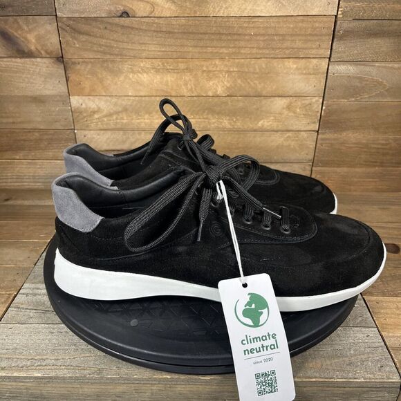 Groundies Women's Size 10 Urban Barefoot Sneakers Black Shoes Lace Up EUC - Picture 1 of 11